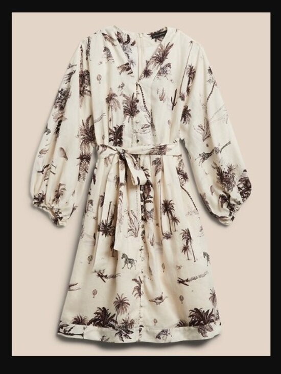 Banana Republic Dresses & Skirts - Banana Republic Lightweight Linen Mini Flowy Dress Large